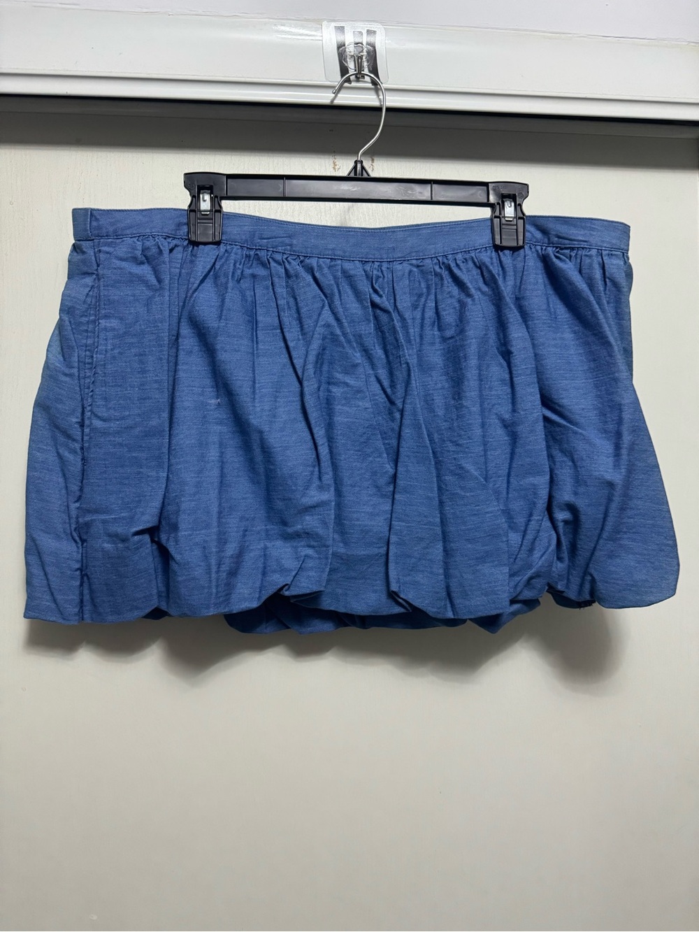 Hollister Bubble Mini Skirt in Blue Denim XL